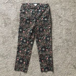 Jcrew pattern stretch Capri pants